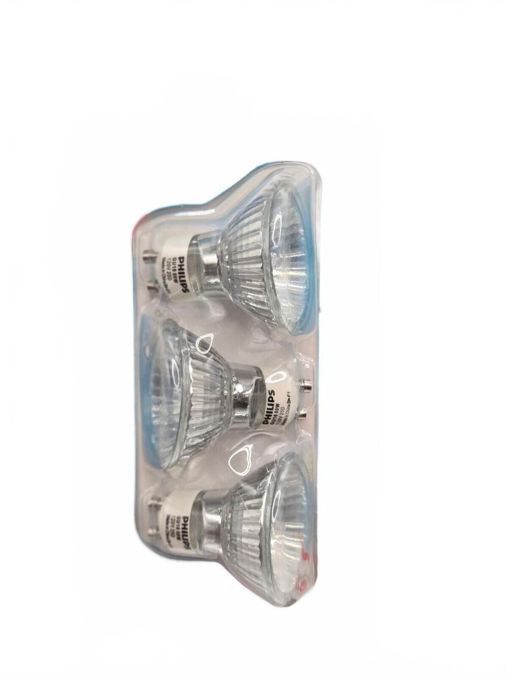 Philips Indoor Flood Halogen MR16 Light Bulbs 50W GU10 Base 3-Pack 120V